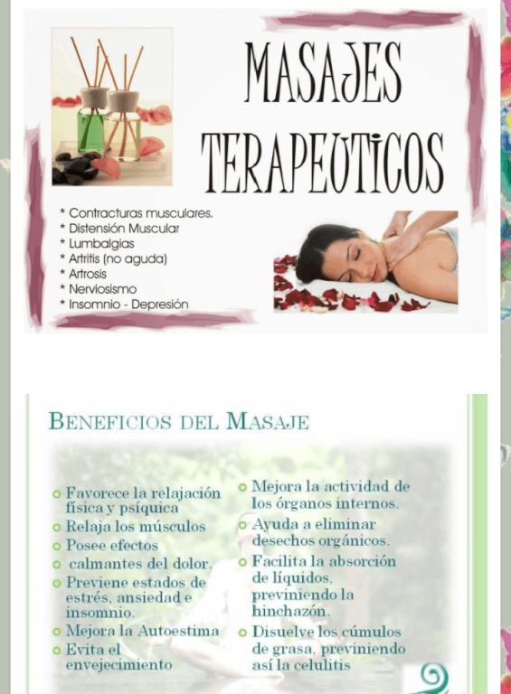 Masajes relajantes y descontracturantes