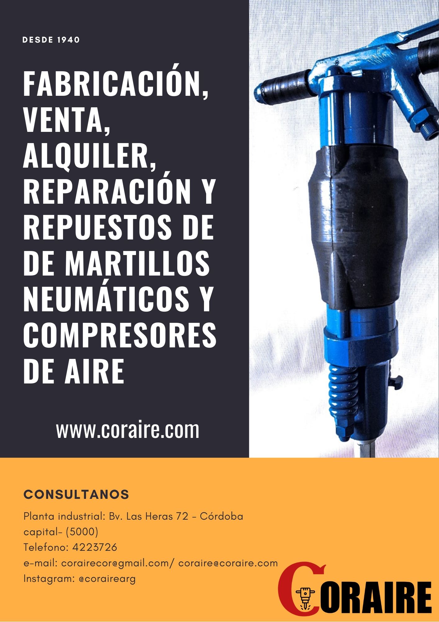 Martillos neumáticos y compresores de aire