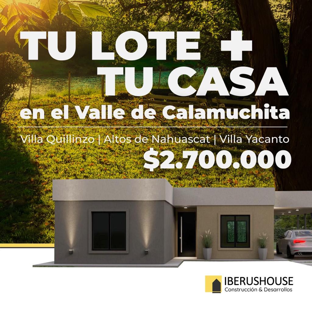 Tu Lote + Casa de 45 m2 en Santa Rosa de Calamuchita