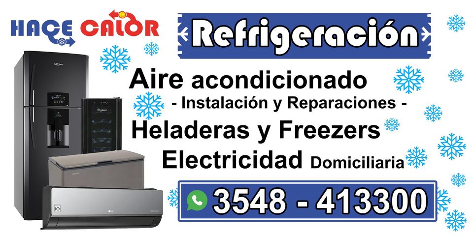 Refrigeración Familiar y Comercial Service e Instalación de Aires Acondicionados Servicio Tecnico de: Heladeras Nofrost y Ciclicas Lavarropas  Cavas de vino Heladeras Comerciales