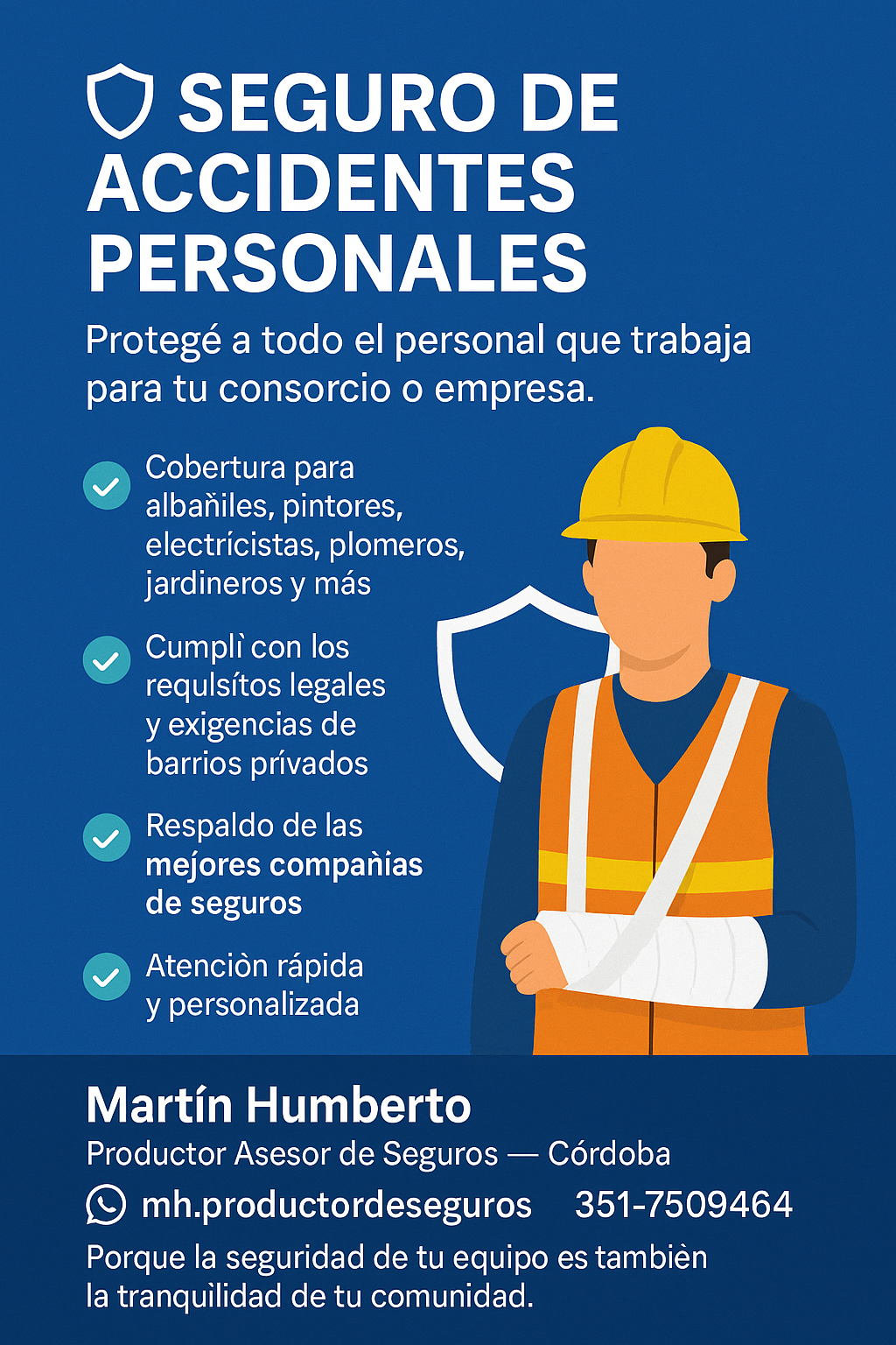 SEGUROS DE ACCIDENTES PERSONALES – ART TODAS LAS ACTIVIDADES, Alta Gracia
