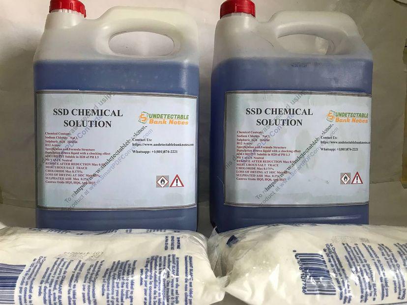 Ssd Solución química para limpiar todo tipo de billetes