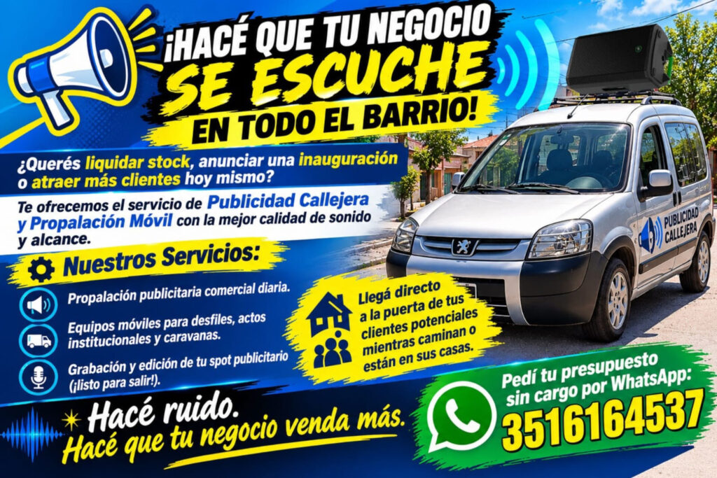 Publicidad Callejera – Equipo Móvil para Desfiles Cordoba