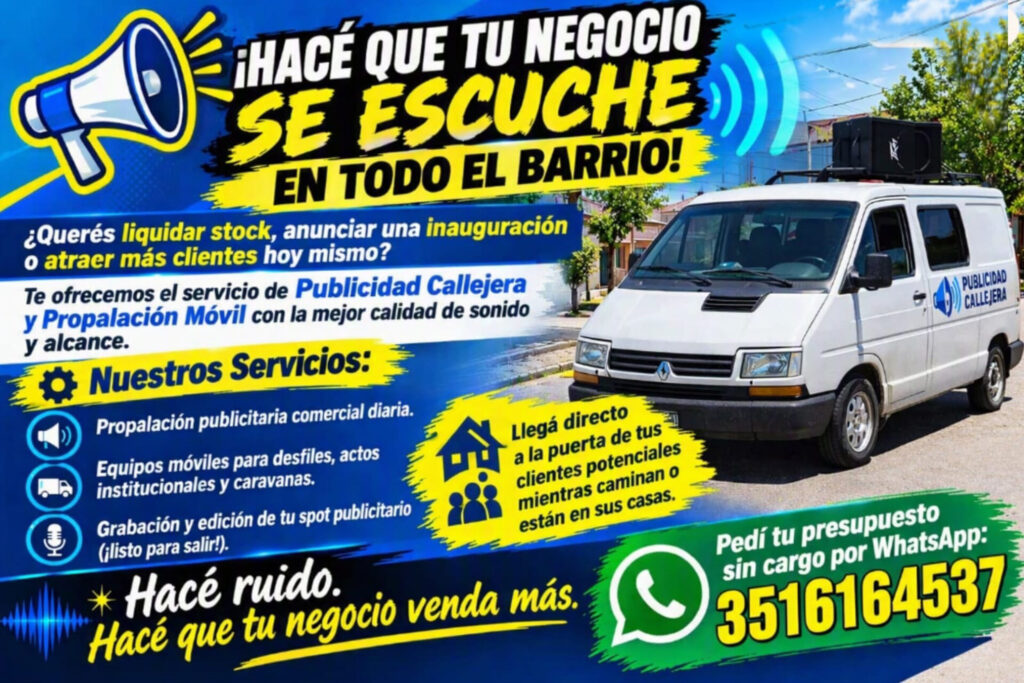 Publicidad Callejera – Equipo Móvil para Desfiles Cordoba